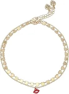 Betsey Johnson Jewelry Women'S Love Spell Heart & Lips Choker Necklace Set