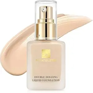 24-Hour Long-Wear Matte Foundation Makeup, Longwear, Medium-Full Coverage, Natural Finish, Waterproof & Hydrating Formula 1 Fl Oz (3n1 Natural White)