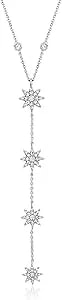 Ross-Simons 0.75 Ct. T.W. Lab-Grown Diamond Star Y-Necklace In Sterling Silver