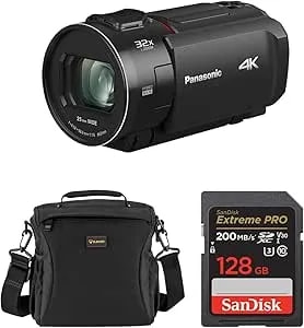 Panasonic Hc-vx3 4k Uhd Camcorder, Bundle With 128gb Memory Card And Shoulder Bag