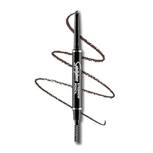 Renee Superdense Eyebrow Pencil With Spoolie - Brown, Smudge Proof, Waterproof, Highly Pigmented For Fill In Brow Gaps, Smooth One-Swipe Precision Application, Enriched With Vitamin C & Jojoba Oil