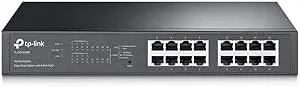 TP-Link TL-SG1016PE - 16 Port Gigabit Poe Switch - Easy Smart Managed - 8 Poe+ Ports @150W - Plug & Play - Sturdy Metal W/ Shielded Ports - Qos, Vlan, IGMP & LAG, Free Expert Help