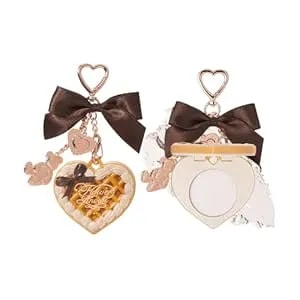 Flower Knows The Sweetie Bear Collection Setting Powder,Cute Bag Charms Purse Keychain,Makeup & Setting Compact And Puff Pressed Powder,Pore Blurring Backed,Gift For Women,0.09 Oz(02 Cookie)