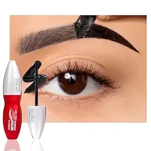 Feicuiyun Eyebrow Tattoo Peel Off Tint Gel For Women, Waterproof & Sweatproof Tattoo Effect, Last Up To 5 Days, Transfer-Resistant Multi-Day Wear, Waterproof, Fuller & Defined Looking Brows (Grey)