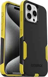 Otterbox Iphone 15 Pro Max (Only) - Commuter Series Case - Night (Black & Yellow) - Slim & Tough - Pocket-Friendly - With Port Protection - Non-Retail Packaging