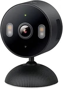Tapo 1080p Indoor/Outdoor Security Camera - Free Person/Motion/Baby Cry Detection, Color Night Vision, ip65 Weatherproof, Sd/Cloud Storage, Works W/Alexa & Google Home Hybridcam, Black