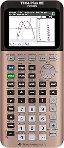 Texas Instruments Ti-84 Plus Ce Color Graphing Calculator, Rose Gold (Metallic)