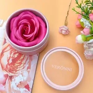 Pink Rose Petal Blush, 3d Rose Makeup Flower Petal Powder Blush For Cheeks, Natural Glowing Long Lasting Buildable Color, Contouring And Brightening, #02