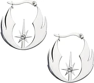 Star Wars Jedi Order Women'S Cz Hoop Earrings Stainless Steel