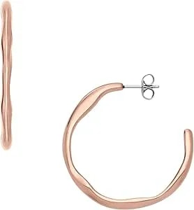 Skagen Women'S Moderne Stak Stainless Steel Hoop Earrings