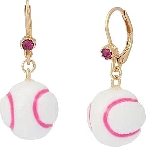 Betsey Johnson Jewelry Women'S Baseball Drop Earrings