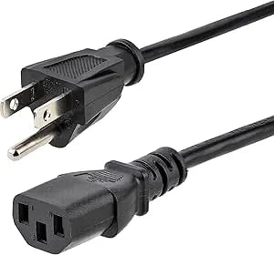 Startech.Com 25ft (7.6m) Computer Power Cord, Nema 5-15p To c13, 10a 125v, 18awg, Black Replacement Ac Power Cord, Printer Power Cord, Pc Power Supply Cable, Monitor Power Cable - Ul Listed (pxt10125)
