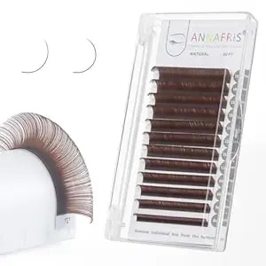Classic Colored Eyelash Extension Natural Soft Blue Purlple Pink Green Brown Volume Lash Extension Individual False Eye Lashes With Color (Mocha, 0.07-C 8-15mm Mix)