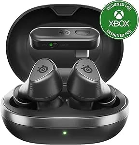 Steelseries Arctis Gamebuds For Xbox/PC/PS5/Switch/Mobile — Quick-Switch 2.4GHz+Bluetooth 5.3 — Active Noise Cancelling — Mobile App — Water Resistant IP55 — 40H Battery With Qi Charging Case - Black
