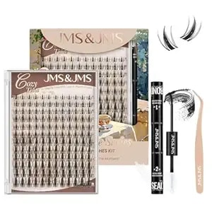 Jms&Jms Fairy Lash Clusters Kit Natural Cluster Lashes Invisible Band Manga Lashes With Lash Bond And Seal Eyelash Applictor Anime Lash Lash Extension Kit For Beginner (Fairy-8-18mix)