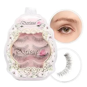 Brown False Eyelashes For Light Hair - Natural Looking Lashes Perfect For Blonde And Fair Skin, Graduated Volume 5-10mm, 4 Pairs (e7)