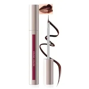 Young Vision Peel Off Lip Liner, Long Lasting Matte Tattoo Lip Stain, Waterproof & Transferproof Peel Reveal Lip Tint, All Day Wear Precision Lip Contour Makeup Pen, Highly Pigmented, Nude Brown