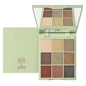 Pixi Beauty Eye Effects - Hazelnut Haze - Eyeshadow 9 Shade Compact Palette - Easy To Apply High Pigment Colour - Paraben-Free - 11.5g