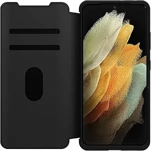 Otterbox Strada Series Leather Wallet Case With Card Slot For Samsung Galaxy s21 Ultra 5g (Only) Non-Retail Packaging - Shadow