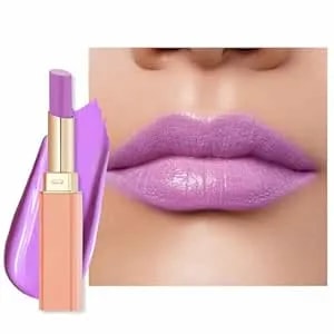 Oulac Pinky Purple Lipstick - Moisturizing Lip Stick Glossy Tinted Lip Balm, Sheer Shine Juicy Finish, Lightweight And Hydrating Formula For Dry Lip Care, Vegan 2.2g/0.07oz (10) - Moisture, Shine, Hydrating