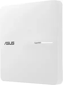 Asus Expertwifi eba63 ax3000 Dual-Band Wifi 6 (802.11ax) Poe Access Point, Support Up To 5 Ssids And Vlan, Self-Defined Network, Support Poe & Poe+, Easy Management App, Aimesh Compatible