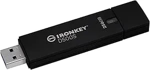 Kingston Ironkey d500s 256gb Encrypted Flash Drive - Dual Hidden Partition - Fips 140-3 Level 3 - Xts-Aes 256-Bit - Badusb And Brute Force Protection - Multi-Pin Option - ikd500s/256gb