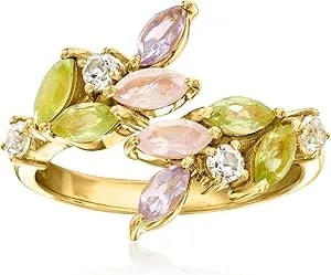 Ross-Simons 1.40 Ct. T.W. Multi-Gemstone Ring In 18kt Gold Over Sterling