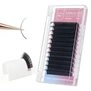 16 Rows Volume Classic Eyelash Extension 0.15 C Curl 8-15mm Mix Matte Black Individual False Eye Lashes Extension Salon Use Natural Soft Fake Eyelashes Supplies (0.15 C, 8-15mm Mix)