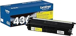 Brother Genuine Super High Yield Toner Cartridge, TN436Y, Replacement Yellow Toner, Page Yield Up To 6,500 Pages, Amazon Dash Replenishment Cartridge, TN436