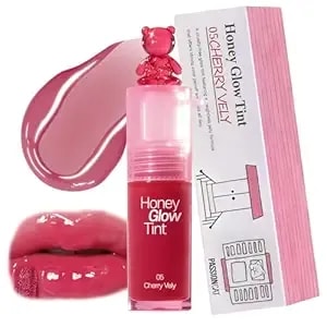 Passioncat Honey Lip Gloss 5-In-1 Lip Gloss Treatment — Non-Sticky, Plumping Shine, Sheer Color — Hydrating Lip Balm, Gloss & Mask In One — With Hyaluronic Acid & Botanicals (05# Cherry Vely)