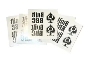 5 Sheet Built For Bbc And Qos Temporary Tattoo Set 20 Piece Total