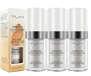 3 Pack Tlm Concealer Cover,Flawless Colour Changing Warm Skin Tone Foundation Makeup Base Nude Face Liquid Cover Concealer