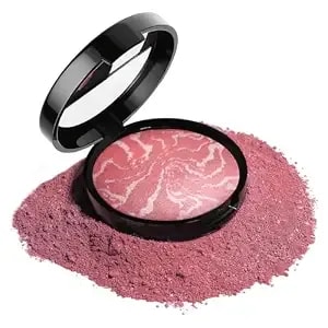 Feicuiyun Baked Blush-N-Brighten Marbleized Blush, 2-In-1 Blush & Highlighter Hybrid - Pink Buttercream - Natural Finish, Buildable Color, (a01#)