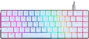Asus Rog Falchion Ace 65% Rgb Compact Gaming Mechanical Keyboard, Lubed Rog Nx Brown Switches & Switch Stabilizers, Sound-Dampening Foam, Pbt Keycaps, Wired With Kvm, Three Angles, Cover Case-White