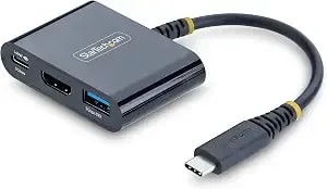 Startech 3-In-1 Usb-C Hdmi Mini Dock With 4k 60hz And 140w, 5gbps, Pd 3.2 - 140w Pd Charging, Driverless Native Hdmi Via Gpu, Usb-A 5gbps With Bc 1.2 Charge, Single-Cable, Ai-Ready Laptops