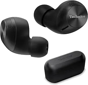 Technics Hifi True Wireless Multipoint Bluetooth Earbuds Ii, Active Noise Cancelling, 3 Device Multipoint Connectivity, Impressive Call Quality, Ldac Compatible, Eah-az40m2-K (Black)