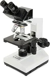 Celestron Labs cb2000c Compound Binocular Microscope - 4 Achromatic Objectives With 40x-2000x Power - Mechanical Stage, Abbe Condenser - 2 Eyepieces - Bonus Prepared Slides, Filters, Emersion Oil