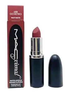 Mac Ximal Silky Matte Lipstick - 688 Go Retro (Muted Peachy Pinky Brown) .12 Oz / 3.5 G