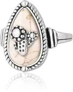 Montana West Wrangler Western Couture'S Bohemian Turquoise Cuff Ring For Women Cowgirl Size 7