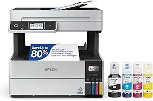 Epson Ecotank Pro Et-5170 Wireless Color All-In-One Supertank Printer With Scanner, Copier, Fax Plus Auto Document Feeder White Large