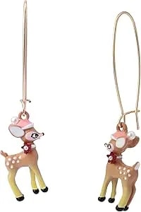 Betsey Johnson Jewelry Women'S Santa Baby Reindeer Dangle Earrings