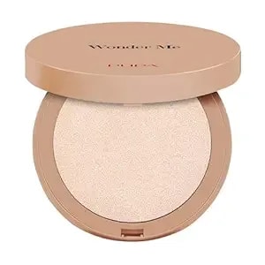 Pupa Milano Wonder Me Glow - Lightweight Makeup Powder - Face Highlighter With Ultra-Fine Pearls - Talc-Free - 101 Rose Gold - 0.264 Oz