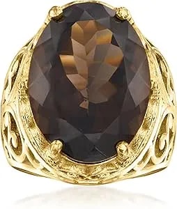 Ross-Simons 11.00 Carat Smoky Quartz Ring In 18kt Gold Over Sterling