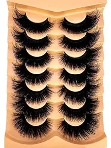 Diy Eyelash 3d Mixed Faux Mink Lashes 7 Pairs - Cat Eye/Fluffy/Striped Styles, Natural Voluminous, Cruelty-Free Reusable For Daily/Party Makeup (8d036)