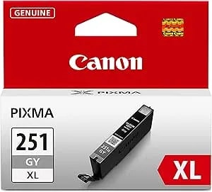 Canon CLI-251XL Genuine Gray Ink Tank, Compatible With MG6320, MG7120, iP8720, And MG7520 Printers