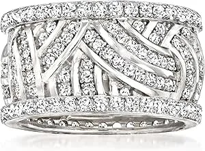 Ross-Simons 2.20 Ct. T.W. Cz Eternity Band In Sterling Silver