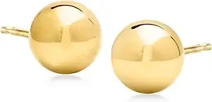 Ross-Simons 14kt Yellow Gold Ball Stud Earrings