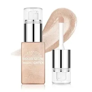 Liquid Highlighter & Luminizer Longwear Body Shimmer Highlighter Makeup Hydrating Glotion For Radiant Glow Lightweight Dewy Finish Face Makeup #Light Glow