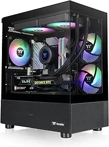 Thermaltake View 170 TG ARGB Black Micro-ATX Case; 3x120mm ARGB Fans Included; Supports Up To 280mm Radiator; Front & Side Dual Tempered Glass Panel; CA-1Z4-00M1WN-00; 3 Year Warranty