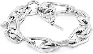 Calvin Klein Women'S Jewelry - Ck Statement Links Bracelet - Stainless Steel - Contemporary Fashion For Everyday Wear - Gift For Her